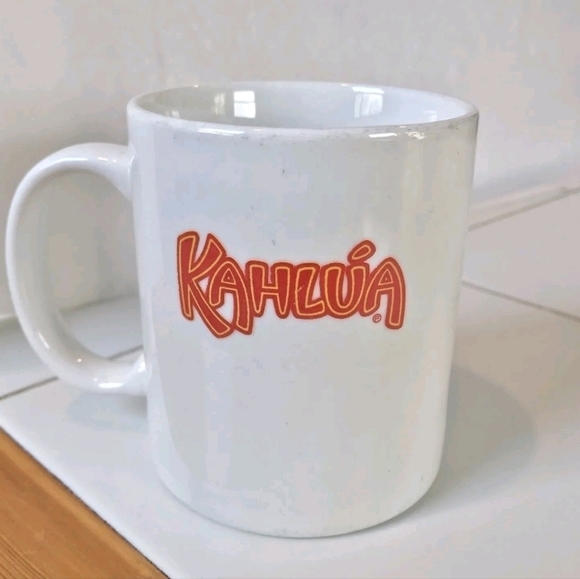 KAHLÚA Coffee Mug/Cup  Vintage White With Red Logo — - Picture 1 of 2